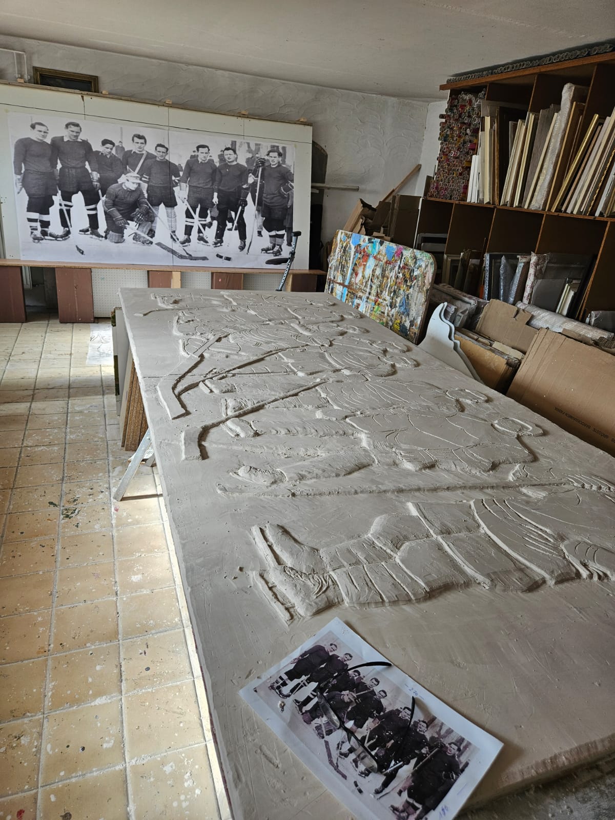 Große Gipsherstellung